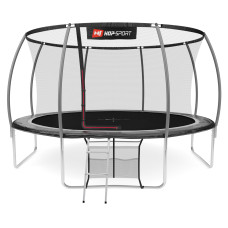 Батут Hop-Sport 14FT Premium 427 см black/grey із зовнішньою сіткою